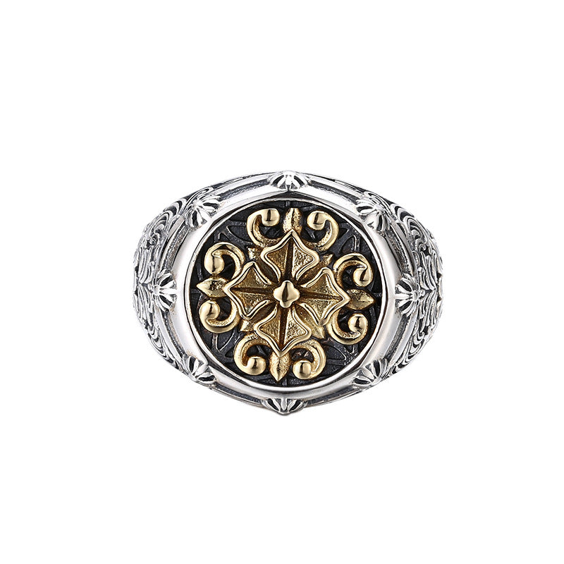 Cross Pattern Ring - Authentic Design