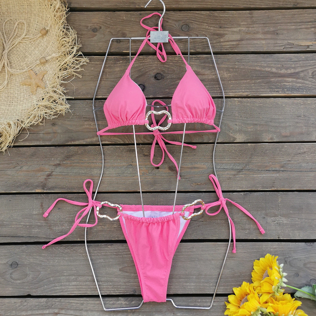 Gold Ring Triangle String Bikini