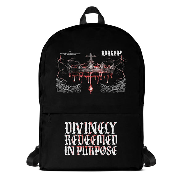 DRIP Christian Backpack - Divinely Redeemed In Purpose | Faith Streetwear