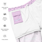 Men's Pink Whale Print Swim Trunks