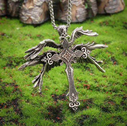 Vintage Silver Angel Necklace