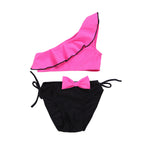 Girls Ruffle Bow Two-Piece Swimsuit