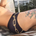 Men's Low Waist Triangle Swim Briefs - Sexy Black Shorts