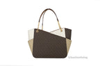 Michael Kors Jet Set Luggage Multi Signature X Cross Chain Shoulder Tote Handbag