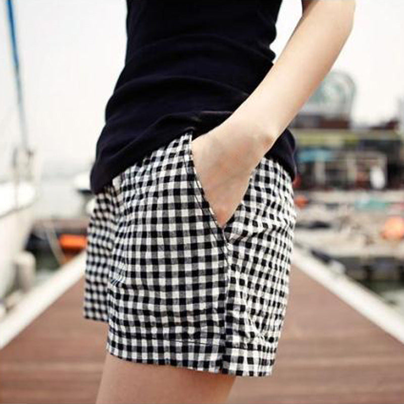 Women's Cotton Linen Wide Leg Summer Shorts