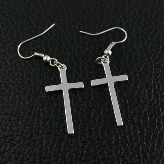Trendy Cross Earrings in Alloy - Simple Christian Design | Christian Jewelry