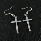 Trendy Cross Earrings in Alloy - Simple Christian Design | Christian Jewelry