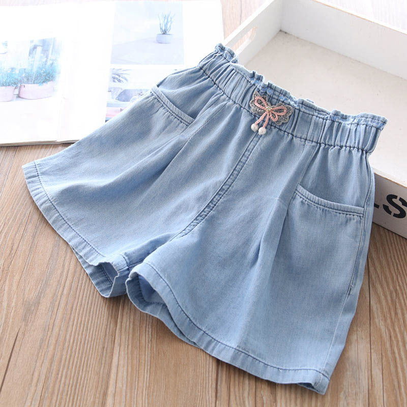 Girls' Denim Summer Shorts for Ages 3-8 Years
