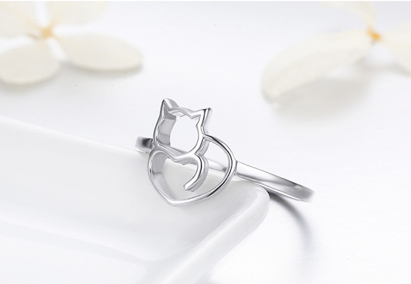 Animal Ring, Cat Ring, Sterling Silver Ring