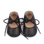 Elegant Leather Baby Baptism Walking Shoes with Rubber Soles | Footwear