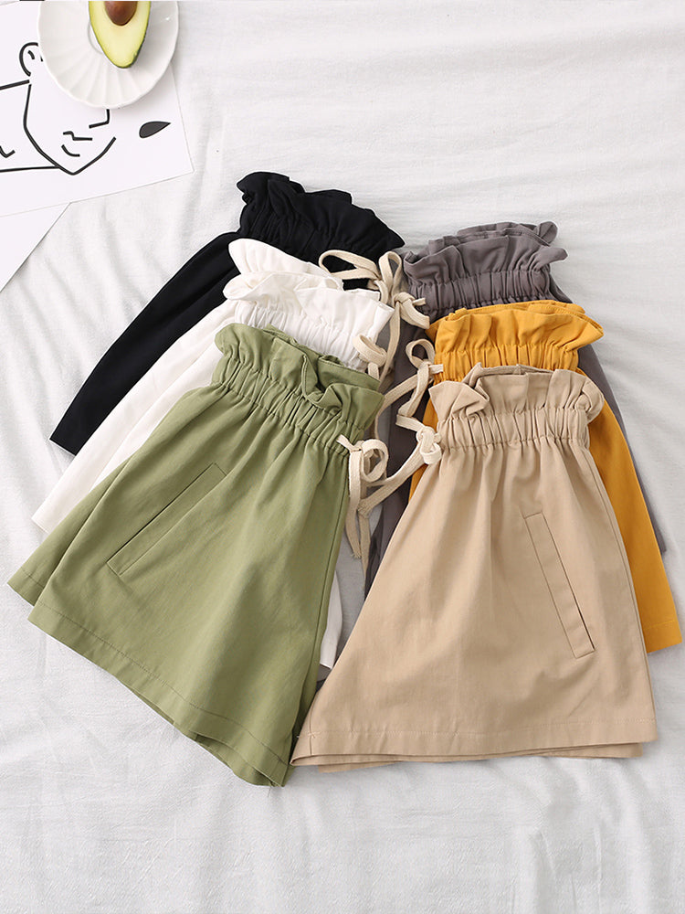 High-Waisted Women's Summer Shorts - Loose A-Line Style