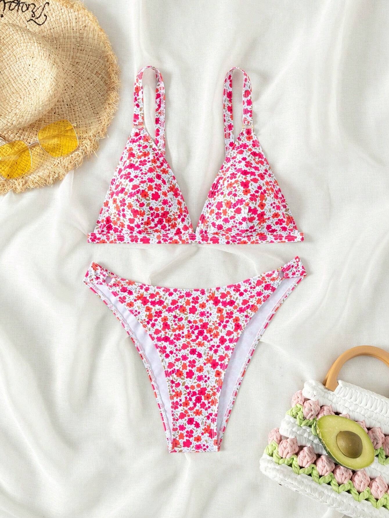 Women's 2 Piece Floral Print Swimsuit