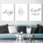 3pcs Set of Frameless Christian Bible Verse Prints | Christian Home Decor