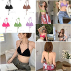 Women's Tie-Neck Triangle Bikini Top