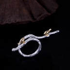 Silver Ethnic Style Bird Pendant and Ring Set