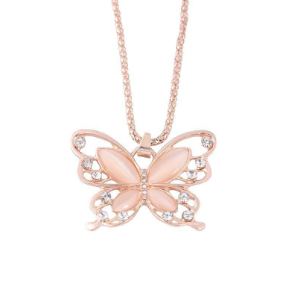 Classy Gold Butterfly Necklace for Women with Cat's Eye | Jewelry
