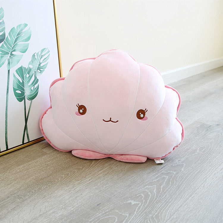 Cute Cartoon Shell Pillow - Plush Throw Pillow for Naps