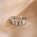 Cute Cartoon Cat Epoxy Ring for Women