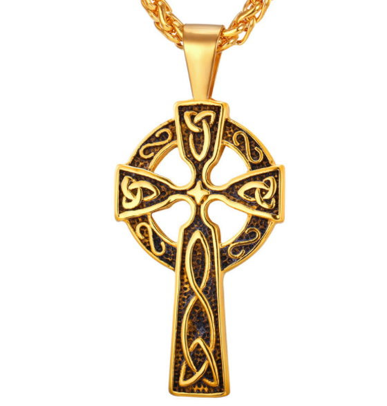 Titanium Steel Cross Pendant with Vintage Necklace | Christian Jewelry