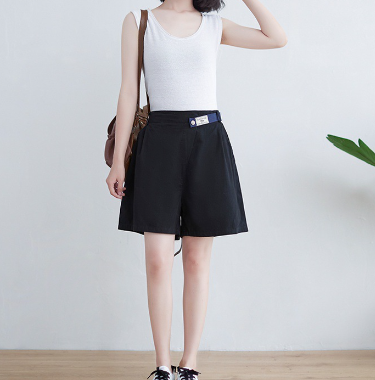 Plus Size Women's Korean Style Wide Leg Shorts