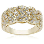 Delicate Cross-braided -encrusted Ring