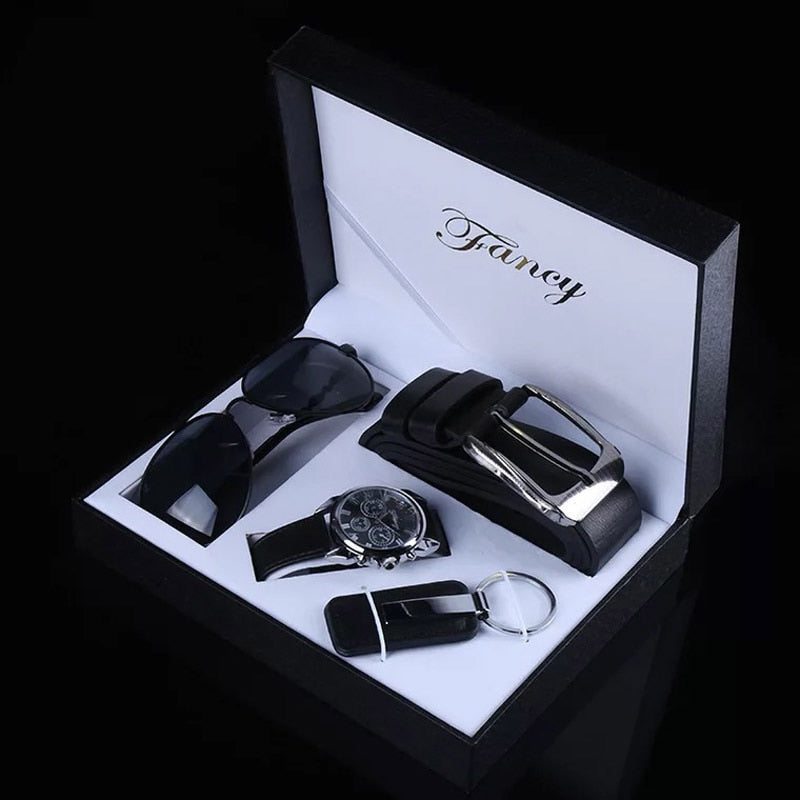 Creative Festival Gift Set: Belt, Glasses, Watch, Keychain | Accessory