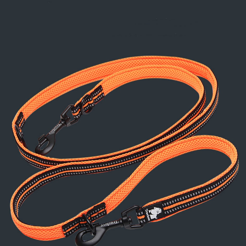 Reflective Double-Headed Pet Dog Crossbody Rope Chain