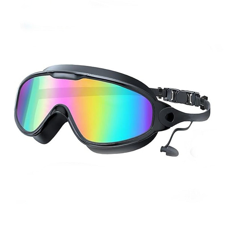 Anti-Fog Mirrored Swimming Goggles with Earplugs