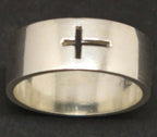 Stainless Steel Cross Shelf Couple Fashion Rings