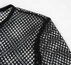 Women's Mesh Long Sleeve Crop Top