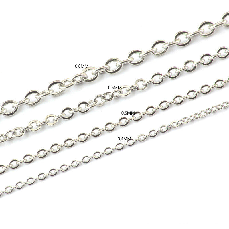 304 316 Stainless Steel Cross Welded Chain Necklace