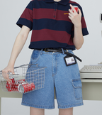 Vintage Loose High-Waist Denim Shorts for Women