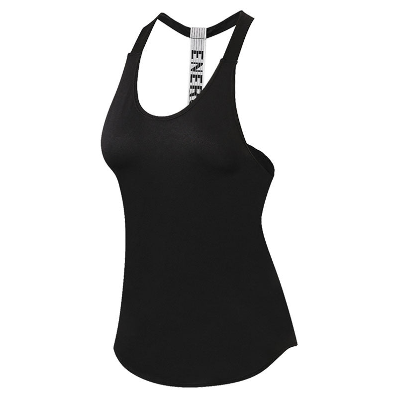 Women's Loose Yoga Tank Top with Hollow Back Design