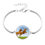 Animal Horse Glass Time Stone Bracelet