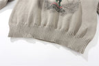 Men's Jesus Print Knit Sweater - Casual Street Style