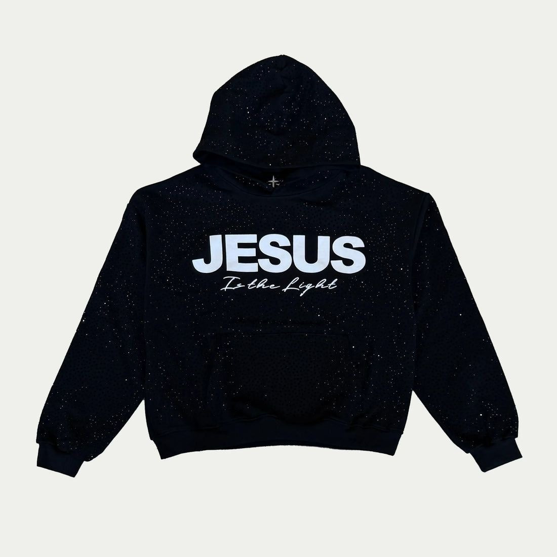 Jesus is the light Rhinestone Hoodie | Faith Streetwear