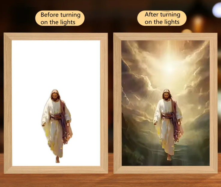 Illuminated Jesus LED Art Decor | Christian Home Decor
