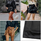 Fashion High-Waisted PU Shorts for Women (New Style)