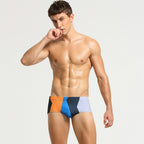 Fashion Patchwork Boxer Swim Shorts for Beach and Spa
