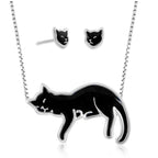 Cat Necklace and Earrings Set | Jewelry