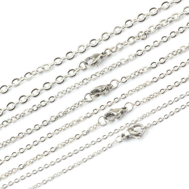 304 316 Stainless Steel Cross Welded Chain Necklace