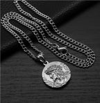 Titanium Steel Jesus Pendant Necklace