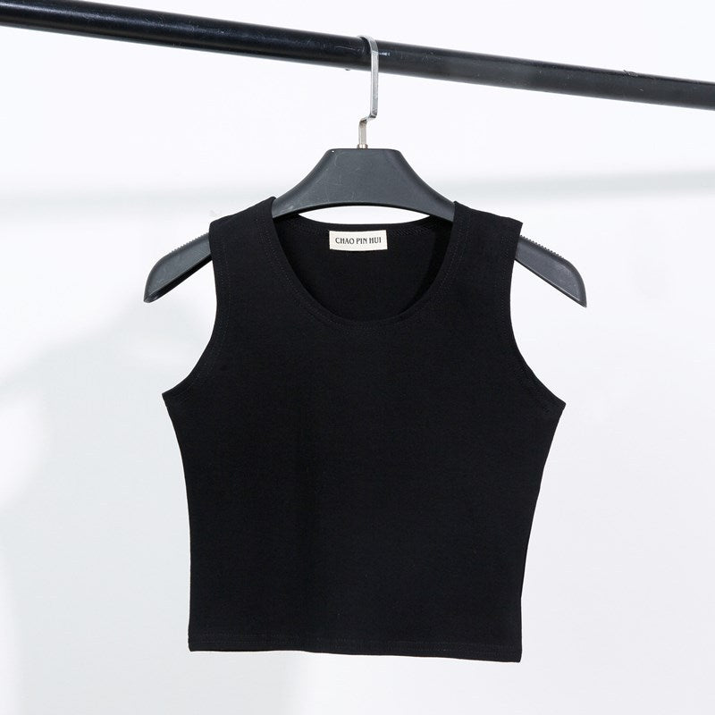 Women's High Waist Crop Tank Top for Yoga and Sports