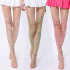 Women's Sheer Mermaid-Scale Foil Print Tights
