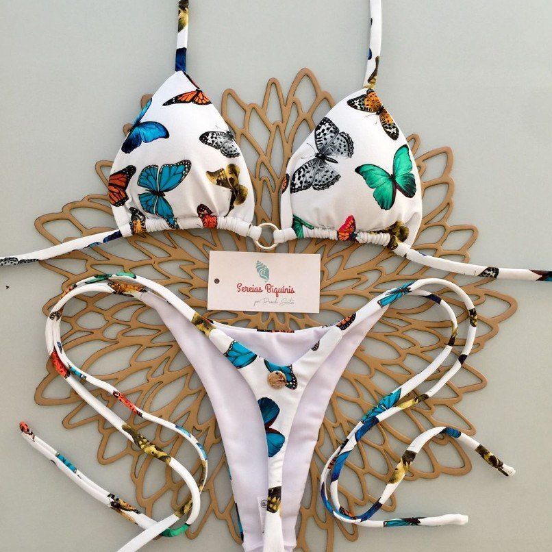 Brazilian Floral Triangle Bikini Set