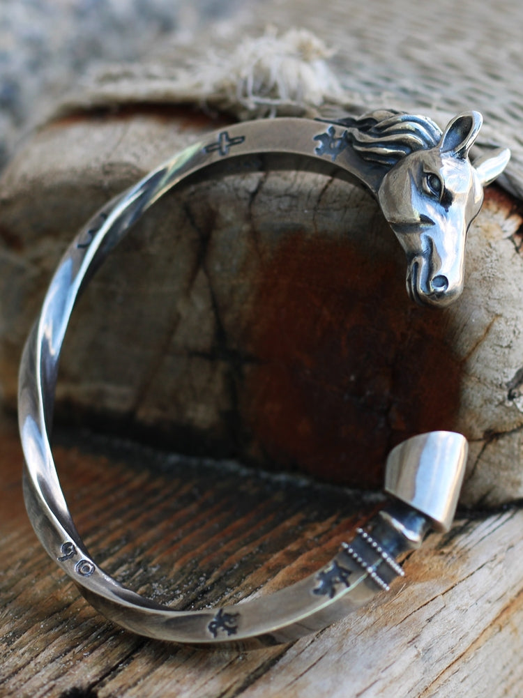 Handmade Horse Head Men's Bracelet
