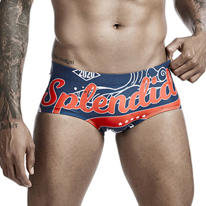 Men's Winged Graphic Low-Rise Swim Briefs