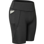 Women's High-Elastic Yoga Shorts with Pockets 2034