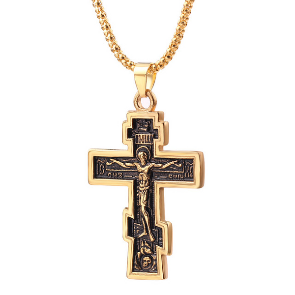 Collar con colgante de Jesús en cruz
