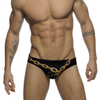 Men's Low Waist Triangle Swim Briefs - Sexy Black Shorts